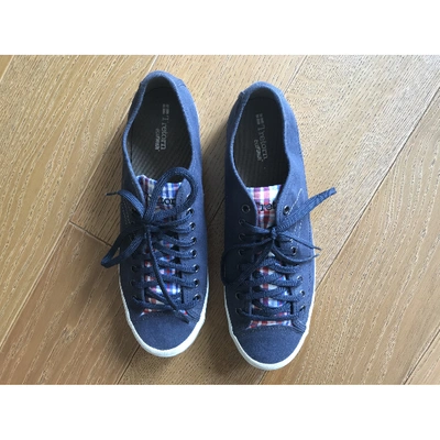 Pre-owned Tretorn Cloth Low Trainers In Navy