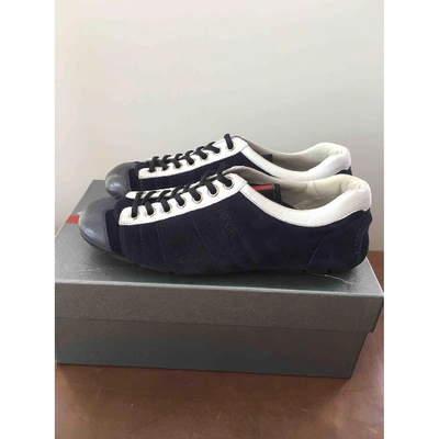 Pre-owned Prada Low Trainers In Blue