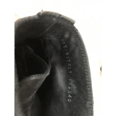 Pre-owned Dior Anthracite Suede Boots