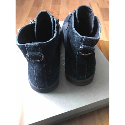Pre-owned Allsaints Black Suede Trainers