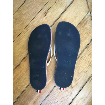 Pre-owned Thom Browne White Rubber Sandals