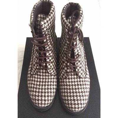 Pre-owned Chanel Brown Cloth Boots