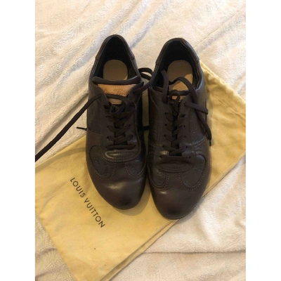 Pre-owned Louis Vuitton Lv Trainer Leather Low Trainers In Brown