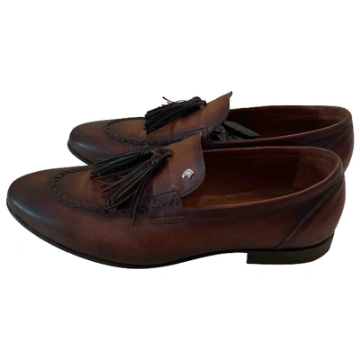 Pre-owned Stefano Ricci Leather Flats In Brown