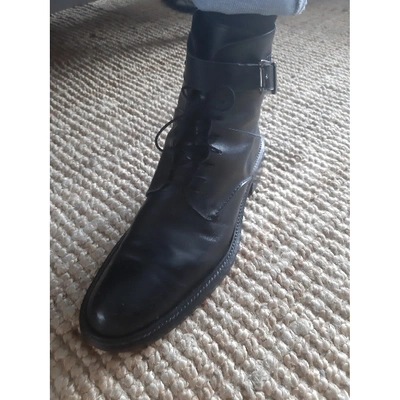 Pre-owned Doucal's Leather Boots In Black