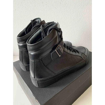 Pre-owned The Kooples Black Leather Trainers