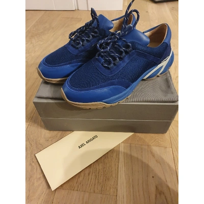 Pre-owned Axel Arigato Blue Leather Trainers