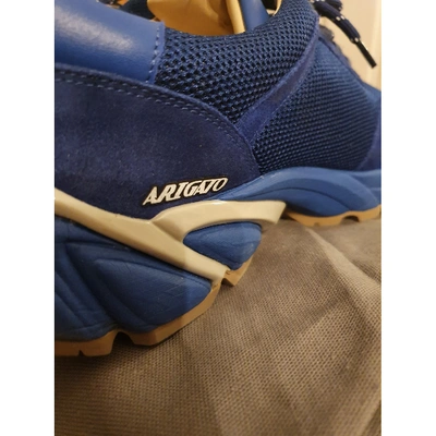 Pre-owned Axel Arigato Blue Leather Trainers