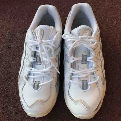 Pre-owned Asics White Leather Trainers