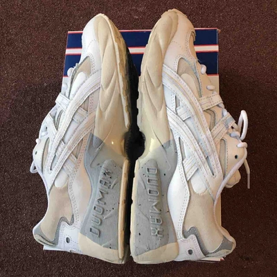 Pre-owned Asics White Leather Trainers