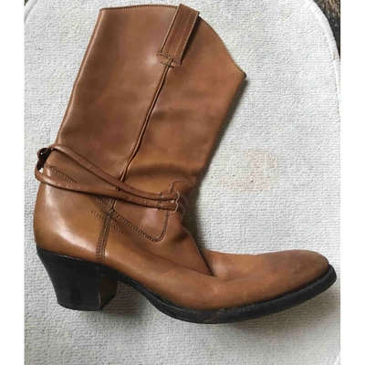 Pre-owned Gucci Brown Leather Boots
