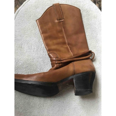 Pre-owned Gucci Brown Leather Boots