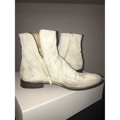 Pre-owned Maison Margiela White Cloth Boots