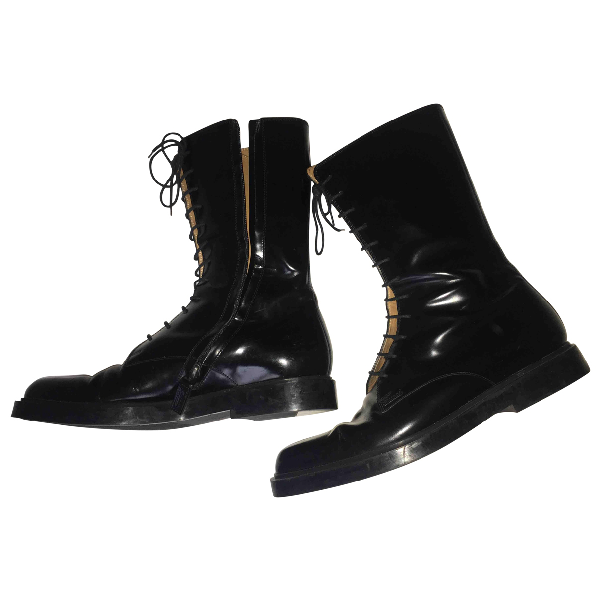 Pre-owned Gucci Black Leather Boots | ModeSens
