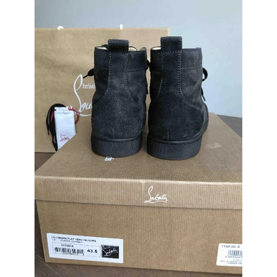 Pre-owned Christian Louboutin Grey Suede Boots