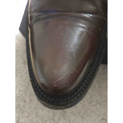 Pre-owned Prada Leather Boots In Brown