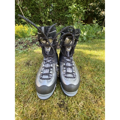 Pre-owned The North Face Leather Boots In Silver
