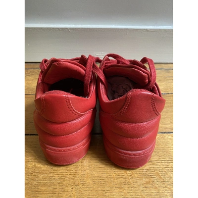 Pre-owned Filling Pieces Leather Low Trainers In Red