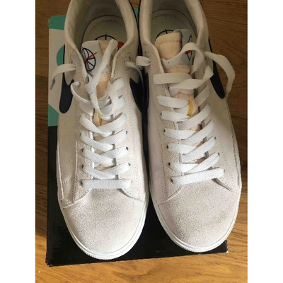 Pre-owned Nike Blazer Low Trainers In White