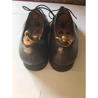 Pre-owned Edward Green Leather Lace Ups In Brown
