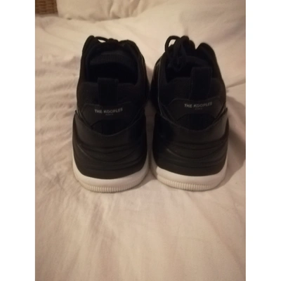 Pre-owned The Kooples Spring Summer 2019 Black Leather Trainers