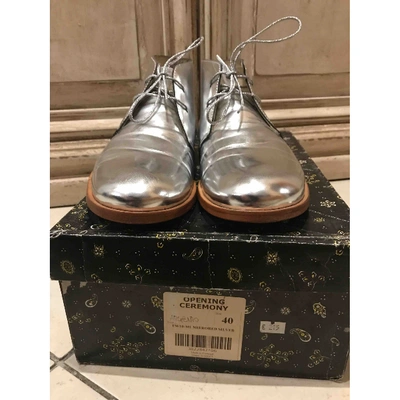 Pre-owned Opening Ceremony Leather Boots In Silver