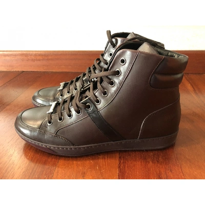 Pre-owned Z Zegna Brown Leather Boots