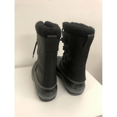 Pre-owned Sorel Black Leather Boots
