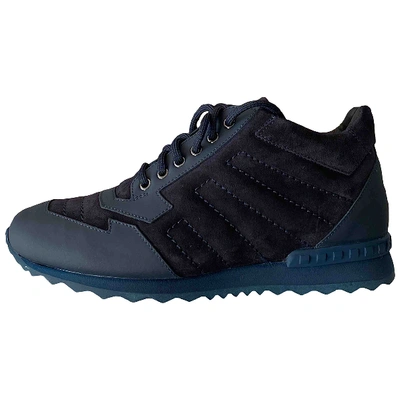 Pre-owned Baldinini Blue Leather Trainers