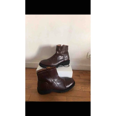 Pre-owned Diesel Brown Patent Leather Boots