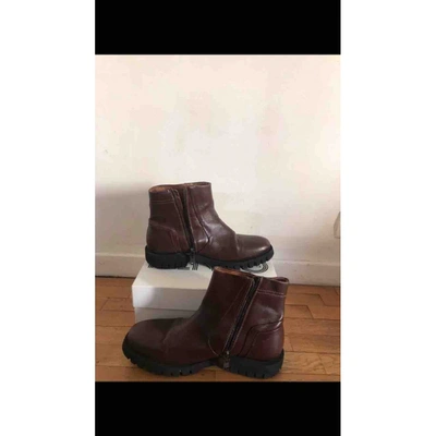 Pre-owned Diesel Brown Patent Leather Boots