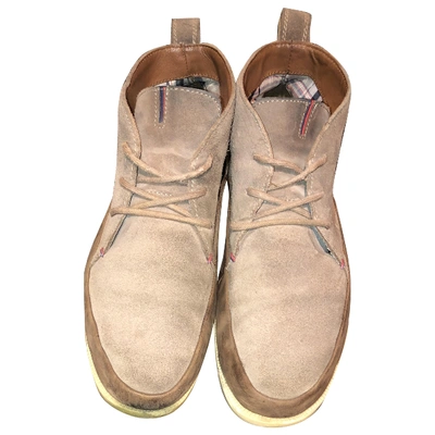 Pre-owned Tommy Hilfiger Beige Suede Boots