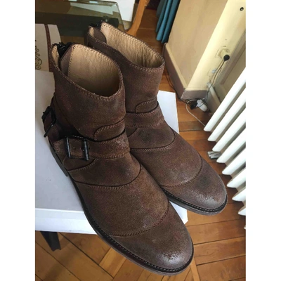 Pre-owned Belstaff Leather Boots In Brown