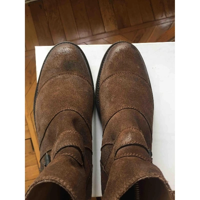 Pre-owned Belstaff Leather Boots In Brown