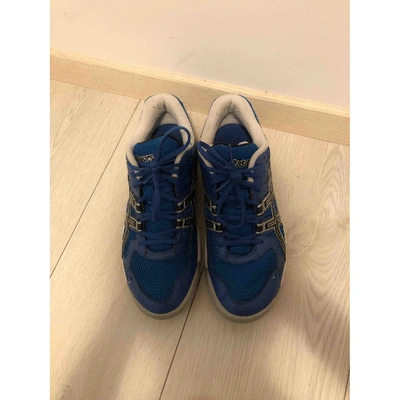 Pre-owned Asics Low Trainers In Blue