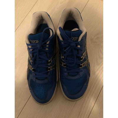 Pre-owned Asics Low Trainers In Blue
