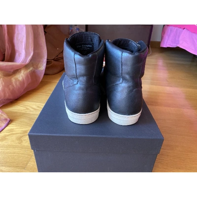 Pre-owned The Kooples Black Leather Trainers