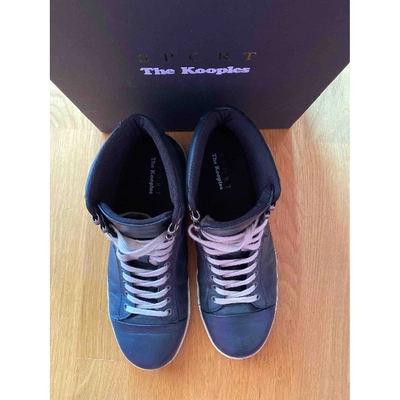 Pre-owned The Kooples Black Leather Trainers