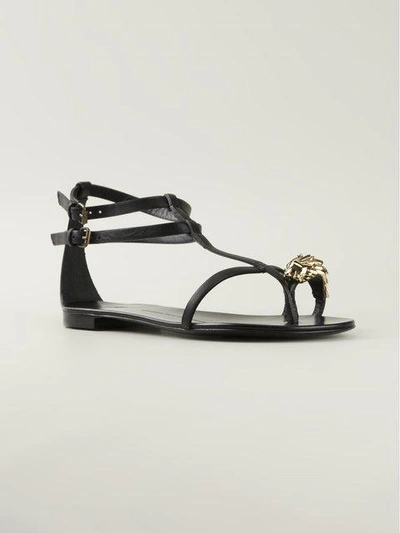 Shop Giuseppe Zanotti Gold Detail Sandals