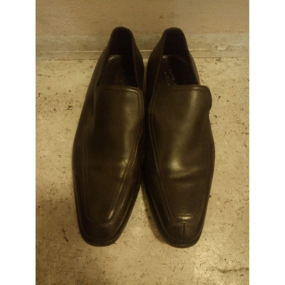 Pre-owned Gucci Leather Flats In Brown