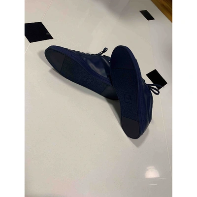 Pre-owned Fendi Blue Leather Trainers