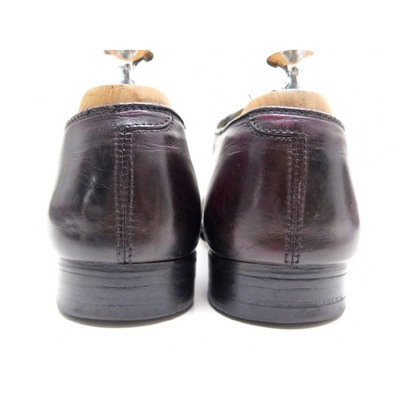 Pre-owned Berluti Burgundy Leather Lace Ups