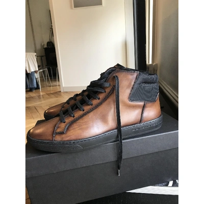 Pre-owned Berluti Brown Leather Trainers