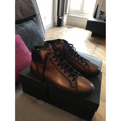Pre-owned Berluti Brown Leather Trainers