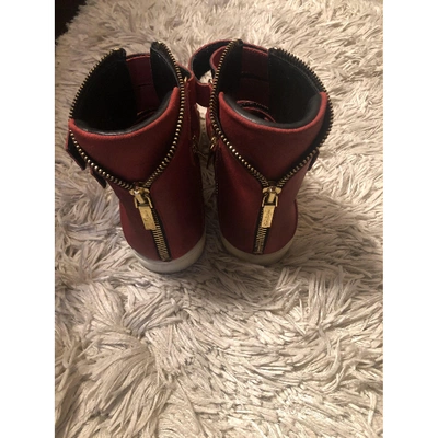 Pre-owned Balmain Leather Boots In Red