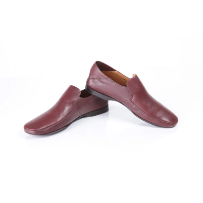 Pre-owned Bally Burgundy Leather Flats