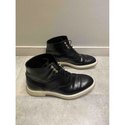 Pre-owned Dior Black Leather Boots