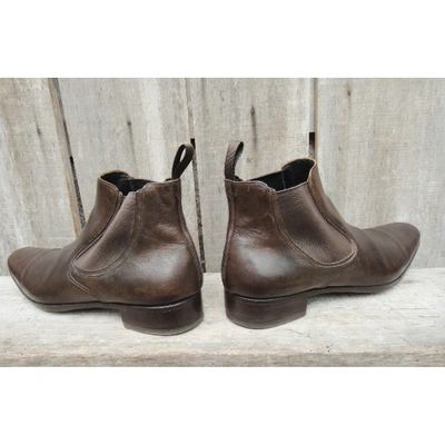 Pre-owned Premiata Leather Boots In Brown