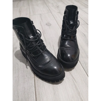 Pre-owned Dolce & Gabbana Black Leather Boots