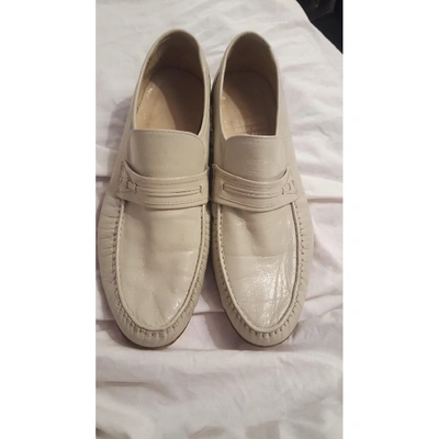 Pre-owned Grenson Leather Flats In Beige